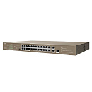 Коммутатор Tenda TEF1126P-24-250W (L2) 24x100Мбит/с 2x1Гбит/с 1SFP 24PoE 230W неуправляемый