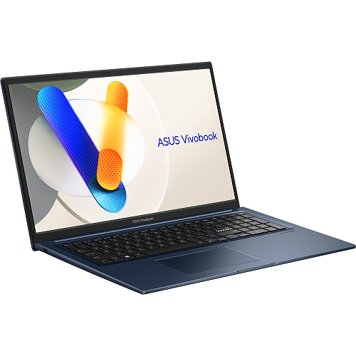 ноутбук/ asus x1704za-au343 17.3"(1920x1080 (матовый) ips)/intel core i5 1235u(1.3ghz)/16384mb/512pcissdgb/nodvd/int:intel iris xe graphics/cam/bt