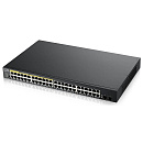 Коммутатор ZYXEL GS190048HPV2-EU0101F Smart L2 PoE + switch, rack 19 ", 48xGE (24xPoE +), 2xSFP, PoE budget 170 W