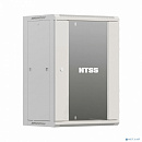 NTSS Шкаф настенный телекоммуникационный NTSS W 15U 600х450х770мм, 2 профиля 19, дверь стеклянная, боковые стенки съемные, задняя стенка, разобранный,