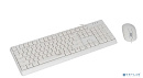 Клавиатура + мышь Rapoo X130PRO клав:белый мышь:белый, 1.5м, доп. защита от влаги