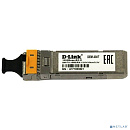 D-Link 330T/10KM/A1A WDM SFP-трансивер с 1 портом 1000Base-BX-D (Tx:1550 нм, Rx:1310 нм) для одномодового оптического кабеля (до 10 км, разъем Simplex