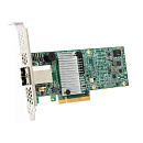 RAID-контроллер Broadcom 9380-8E (LSI00438 / 05-25528-04) PCIe 3.0 x8 LP, SAS/SATA 12G, RAID 0,1,5,6,10,50,60, 8port(2*ext SFF8644), Cache 1GB, 3108RO