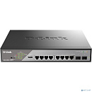 D-Link DSS-200G-10MPP/A1A Настраиваемый L2 коммутатор с 8 портами 10/100/1000Base-T и 2 портами 1000Base-X SFP (8 портов PoE 802.3af/at/bt, PoE-бюджет