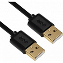 Greenconnect Кабель 3.0m USB 2.0, AM/AM, черный, 28/28 AWG, экран, армированный, морозостойкий, GCR-UM5M-BB2S-3.0m