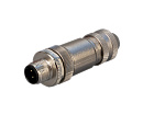 Разъем M12, D-coded, 4 pin, IP67, металлический корпус, "папа"