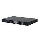 Коммутатор Dahua DH-PFS4226-24GT-230 26-портовый гигабитный управляемый с PoE, уровень L2, 24xRJ45 1Gb PoE, 2хКомбо SFP/RJ45 1Gb uplink, суммарно 230В