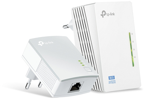 Сетевой адаптер/ 300Mbps Wireless AV600 Powerline Extender, 600Mbps Powerline Datarate, 2 10/100Mbps ports, Single Pack