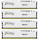 Память оперативная/ Kingston 64GB 6000MT/s DDR5 CL40 DIMM (Kit of 4) FURY Beast White XMP