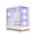 корпус ZALMAN P40 NAMU, ATX, WHITE, WINDOW, WOODEN ELEMENTS, 2xCombo(2.5” or 3.5”), 1xUSB TYPE-C, 2xUSB3.0, SIDE 3x120mm ARGB, REAR 1x120mm ARGB