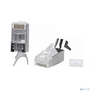 Cabeus 8P8C-SH-C6(1.35)-TWP Коннектор RJ-45(8P8C) под витую пару, категория 6, экранированный, универсальный (для одножильного и многожильного кабеля)