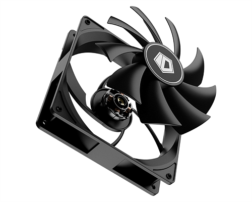 Вентилятор для корпуса ID-COOLING FL-12025K 120x120x25мм (80шт./кор, 3pin, черный, 1250об/мин, супертихий) BOX