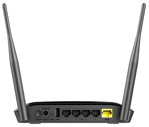 D-Link N300 Wi-Fi Router, 100Base-TX WAN, 4x100Base-TX LAN, 2x5dBi external antennas, USB port, 3G/LTE support