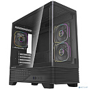 Powercase Корпус Vision Micro M6B, Curved Glass, Type-C, 3x 120mm ARGB PWM Fan, чёрный, mATX (CVMM6B-A3)