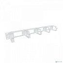 NTSS Организатор кабельный горизонтальный NTSS, крепление 19 1U с окошками, 5 колец глубиной 65мм, металл, серый RAL 7035 NTSS-HORG-O-1U-5(65)