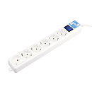 PowerCube Фильтр-удлинитель PRO (SPL6-16-P-5М) 5.0м, 6 розеток,16А, белый