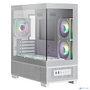 XASTRA Q500M 6ARGB-C10-UC White mATX/Aquarium/Screewless/ 6x120mm ARGB PWM FM fans/Argb+PWM HUB 10port/ Type-C/ Q500M-6FM12A-C10-UC-WH