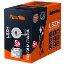 Кабель Hyperline UUTP4R-C5E-S24-IN-LSZH-GY-305 (305 м) Кабель витая пара, неэкранированный U/UTP, категория 5е, 4 пары 24 AWG, 4х2х0,51 мм, однопровол