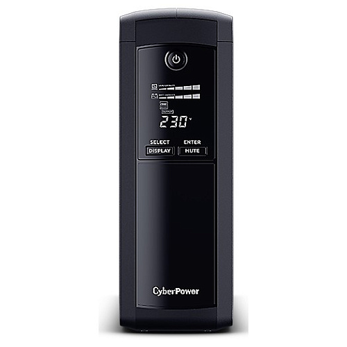 CyberPower VP1200EILCD ИБП {Line-Interactive, Tower, 1200VA/720W USB/RS-232/RJ11/45 (4 + 4 IEC С13), 12В/7,2 Ач х 2}