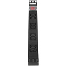 Gembird EHB8-4 Блок 1 вход С14/ 8 выходов C13 с защитой для 19". 16A. 1U