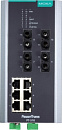 Управляемый коммутатор 6 x 10/100BaseTX, 4 x 100BaseFX (многомодовое оптоволокно), питание - 24 В пост., разъем ST