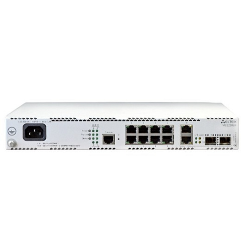 Ethernet-коммутатор MES2308R, 8 портов 10/100/1000 Base-T, 2 комбо-порта 10/100/1000 Base-T/100/1000 Base-X (SFP), L3, 220V AC