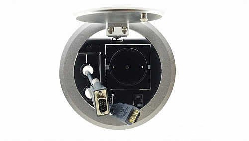 Модуль Kramer Electronics [RTBUS-27XL(B)] для подключения кабелей цвет "черный", крышка с пневмолифтом