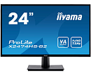 23,6 Iiyama ProLite X2474HS-B2 1920x1080@75Гц VA LED 16:9 4ms VGA HDMI DP 80M:1 3000:1 178/178 250cd Tilt Speakers Black