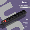 Сетевой фильтр Buro 600SH-5-B 5м (6 розеток) черный (коробка)