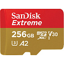 Micro SecureDigital 256GB SanDisk microSDXC Class 10 UHS-I A2 C10 V30 U3 Extreme 190MB/s [SDSQXAV-256G-GN6MN]