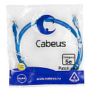 Патч-корд Cabeus PC-UTP-RJ45-Cat.5e-1.5m-BL-LSZH Патч-корд U/UTP, категория 5е, 2xRJ45/8p8c, неэкранированный, синий, LSZH, 1.5м
