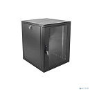 ЦМО Шкаф телекоммуникационный настенный сварной 12U (600 x 350) съёмные стенки, дверь стекло, чёрный, ШРН-12.350-9005