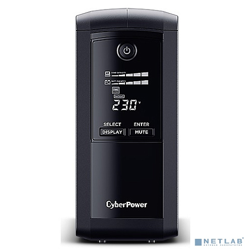 CyberPower VP1000EILCD ИБП {Line-Interactive, Tower, 1000VA/550W USB/RS-232/RJ11/45 (6 IEC С13), 12В/9 Ач х 1}