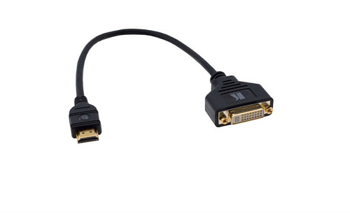 Адаптер для цифровых интерфейсов [99-9497110] Kramer Electronics [ADC-DF/HM] DVI розетка на HDMI вилка