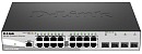 Коммутатор D-Link Управляемый L2 коммутатор, 16x1000Base-T, 4x1000Base-X SFP, защита от статического электричества до 6 кВ, CLI, консольный порт RJ-45