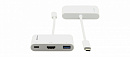 Переходник [99-97210004] Kramer Electronics [ADC-U31C/M2] USB 3.1 тип C вилка на HDMI розетку, USB 3.0 розетку и розетку USB 3.1 Type-C для зарядки мо