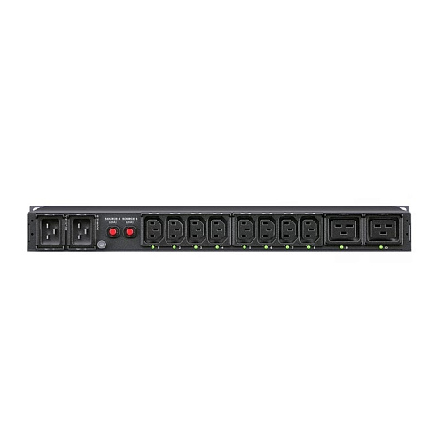 CyberPower PDU44005 ATS 1U type, 16Amp,SNMP, plug IEC 320 C20, (8) IEC 320 C13 (2) IEC 320 C19 (PDU20SWHVIEC10ATNET)