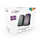 CBR CMS 512L Black, Акустическая система 2.0, питание USB, 2х3 Вт (6 Вт RMS), материал корпуса пластик, RGB-подсветка, 3.5 мм линейный стереовход, рег