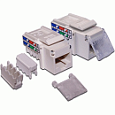 Модуль Keystone, RJ45, кат.5E, UTP, 90 градусов, со шторкой, белый