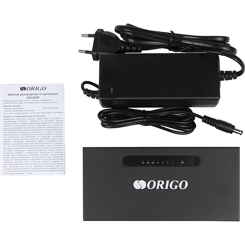 Коммутатор ORIGO Коммутатор/ Unmanaged Switch 6x100Base-TX (4x100Base-TX PoE), PoE Budget 60W, Long-range PoE up to 250m, metal case