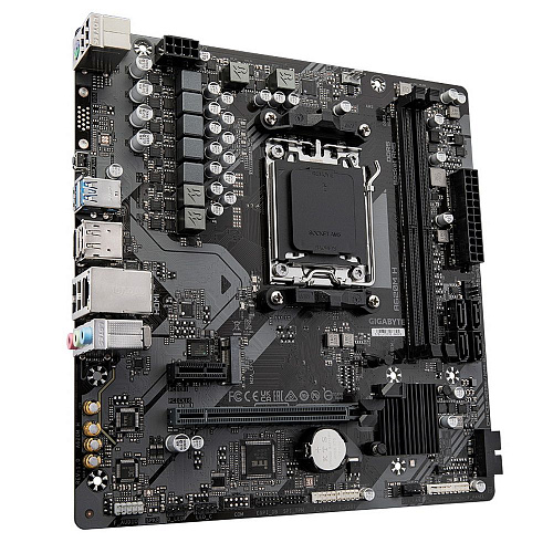 Материнская плата Gigabyte A620M H, Socket AM5, AMD A620, 2xDDR5-5200, HDMI+DP, 1xPCI-Ex16, 1xPCI-Ex1, 4xSATA3(RAID 0/1/10), 1xM.2, 8 Ch Audio, GLan,