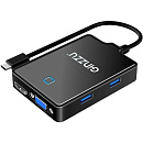 HUB GR-770UB Ginzzu TYPE C, порты: 4xUSB3.0, HDMI, VGA, Audio Output