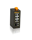 Неуправляемый коммутатор c 1 слотом 100Base-X SFP, 7 портами 10/100Base-T(X) (разъем RJ45), два входа питания 18-30 В перем. или 12-48 В пост., рабо