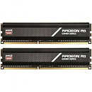 Модуль памяти AMD Radeon™ R9 Gamers Series Black Gaming Memory R9S464G3206U2K 64GB DDR4 3200 DIMM Non-ECC, CL16, 1.35V, Heat Shield, Kit (2x32GB), RTL