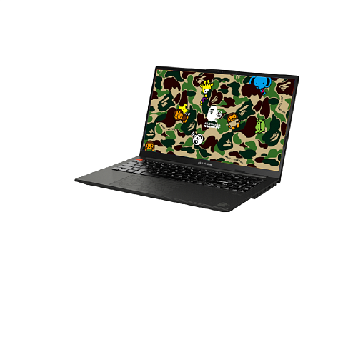 Ноутбук/ ASUS K5504VA-MA344W BAPE Edition 15.6"(2880x1620 OLED)/Intel Core i5 13500H(2.6Ghz)/16384Mb/512PCISSDGb/noDVD/Int:Intel Iris Xe Graphics/Cam