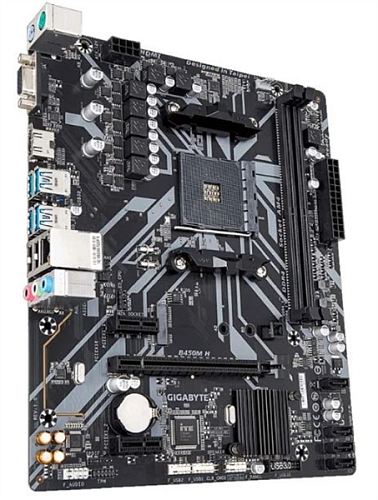 GIGABYTE B450M H AM4 AMD B450 2xDDR4 mATX AC`97 8ch(7.1) GbLAN RAID+VGA+DVI+HDMI