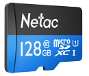 Netac P500 Standard 128GB MicroSDXC U1/C10 up to 90MB/s, retail pack with SD Adapter