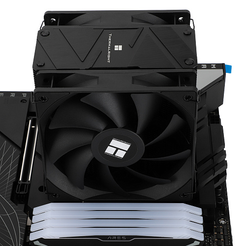 Кулер для процессора/ Thermalright Burst Assasin 120 EVO Dark (4-pin PWM, 156mm, Ni/CU, 6x6mm, 2x120mm, 66.17CFM, 25.6dBA, 1550RPM, S: 1700, 1200,