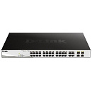 Коммутатор D-Link SMB D-Link DGS-1210-28MP/F2A Настраиваемый L2 с 24 портами 10/100/1000Base-T и 4 комбо-портами 100/1000Base-T/SFP (24 порта PoE 802.3af/at, Po