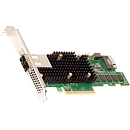 Контроллер Broadcom Controller 9580-8I8E SGL (05-50076-00) PCIe 4.0 x8 LP, SAS/SATA/NVMe, RAID 0,1,5,6,10,50,60, 16port(1*int SFF8654 + 2*ext SFF8644)